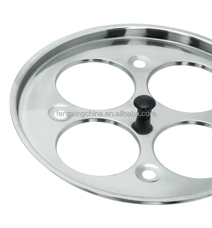 Из нержавеющей стали Яйцо Браконьер и яйцо котел с 4 шт. антипригарным чашки бакелитовой