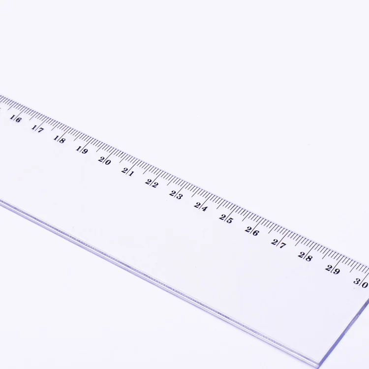 RÈGLE MÉTRIQUE EN PLASTIQUE transparent ineclatable 30 cm