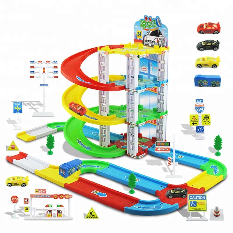 
Детский полицейский участок, электрическая игрушка для парковки, игрушечный автомобильный трек 