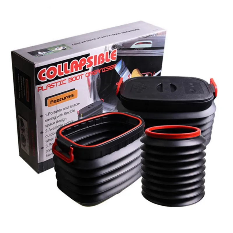 Bafuluo 18L Boot Black Color Car Boot Organiser  Foldable Water Bucket Container