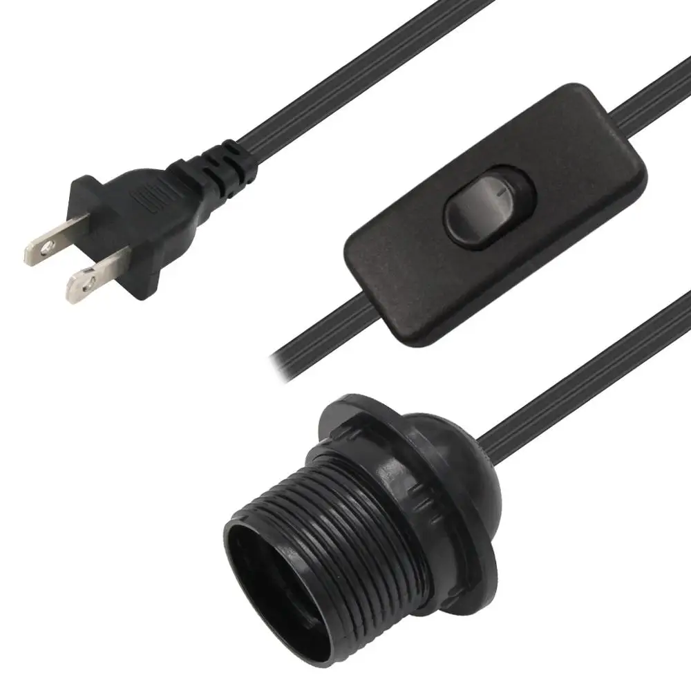 ac extension Cable PVC black us male to female Nema5-15P splitter y type power cord 31