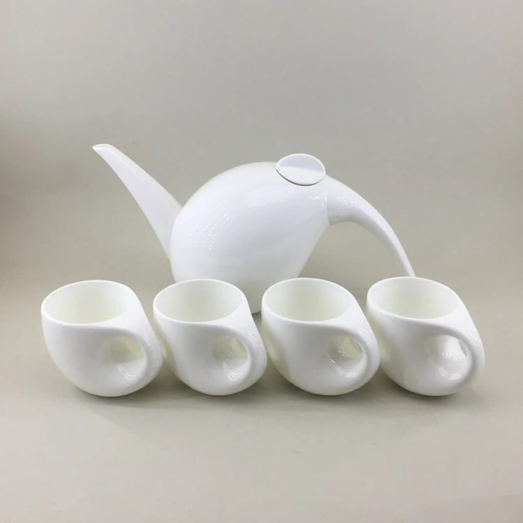 Marbling Modern Tea Set With Bamboo Stand – Umi Tea Sets