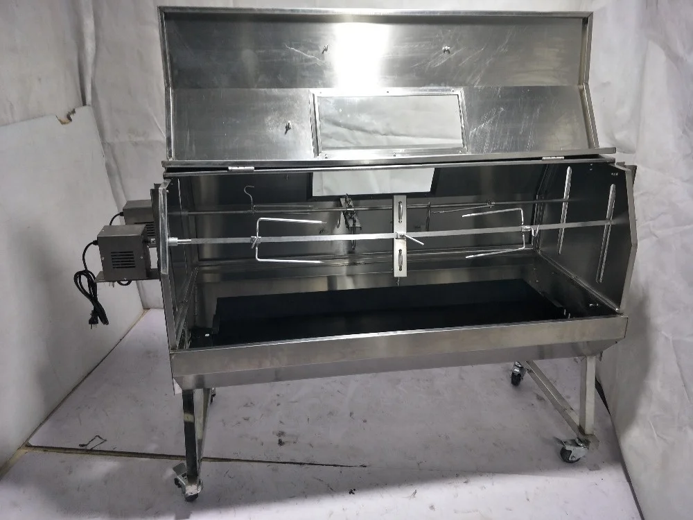 Double Roast Position Spit Roaster Party Bbq Barbecue Grill with Hood Gas Grills Food Grade Stainless Steel 304 HDL04