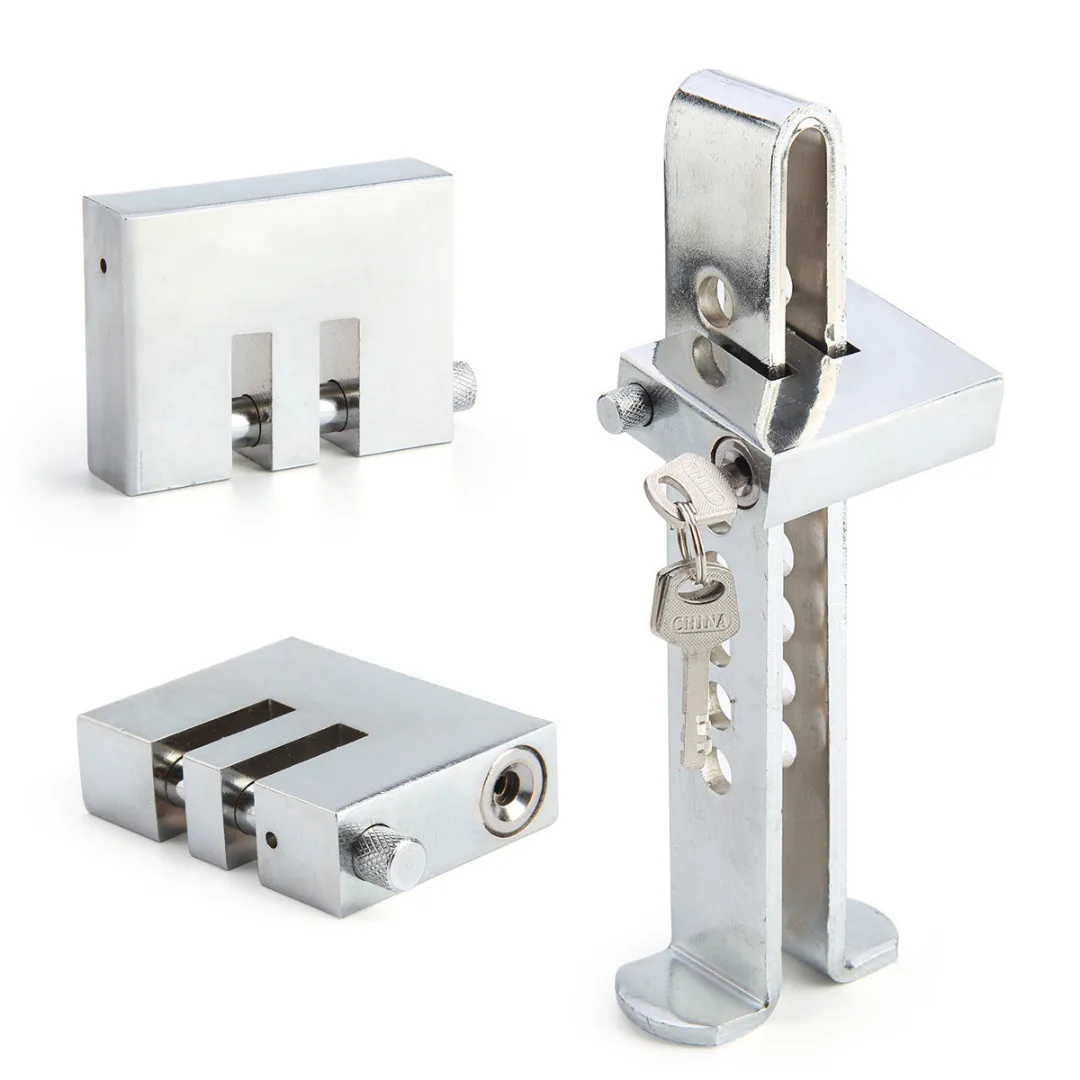 C0042 8 Holes Car Steel Brake Pedal Lock Clutch Lock Vehicle Security