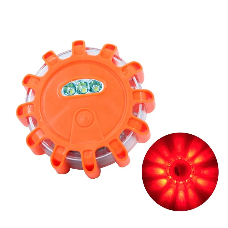 Portable LED Round Beacon Magnetic Hook Lamp Roadside Traffic Light Car Flare Safety Flashing Warning LED Emergency Work Light