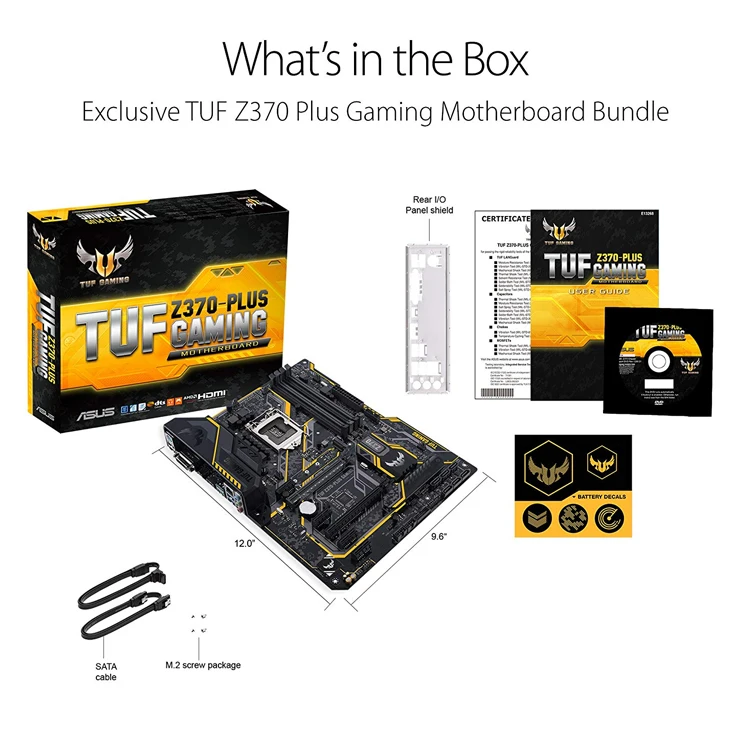 ASUS TUF Z370-PLUS Gaming Motherboard LGA 1151, Supports Intel