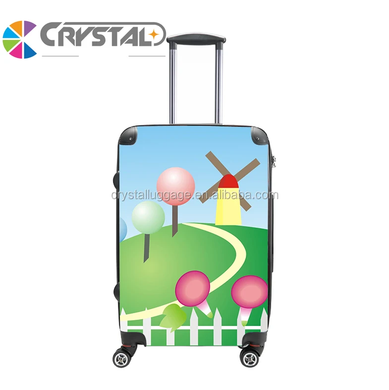 Customized Design Black Pink Gray Blue Green Vintage abs+pc Suitcases Travel Luggage , 3 piece trolley luggage Set