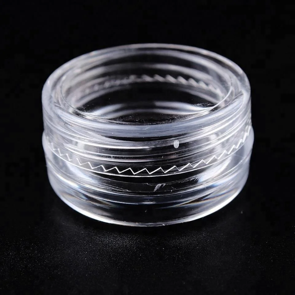 Factory Empty Cosmetic Plastic Loose Powder Jar Empty Container Plastic Clear Jars for Nails Decoration Tools