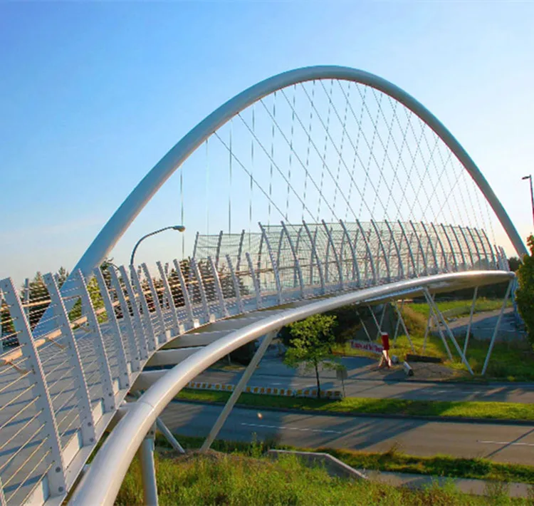 Prefab Steel Space Frame Structures Pedestrian Bridges