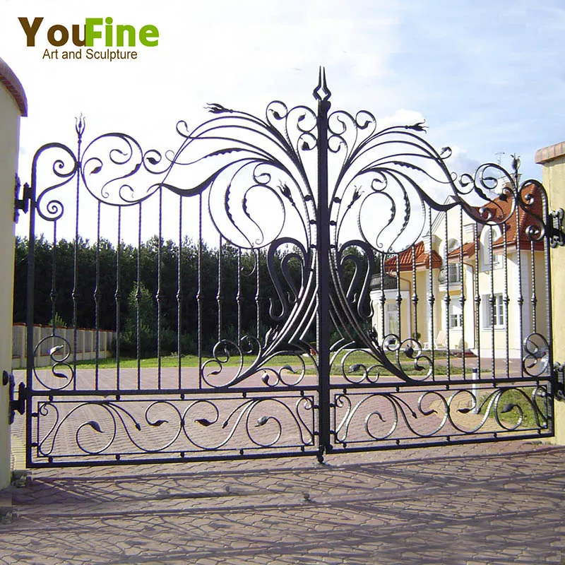 Decorative Wrought Iron Main Gate Designs for Sale