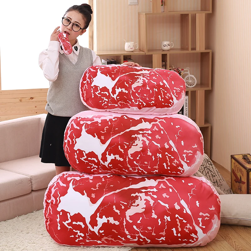 Hot Sale Creative Fashion Kawaii Pork Meat Food Pillow