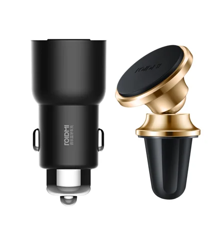Глобальная версия Xiaomi Roidmi 3S Автомобильное зарядное устройство музыка 4,2 USB зарядное устройство с двумя портами Android iOS Совместимость автомобильного зарядного устройства