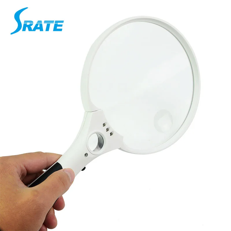Handheld Magnifier With 14 Led Light, 130mm Extra Large Magnifier