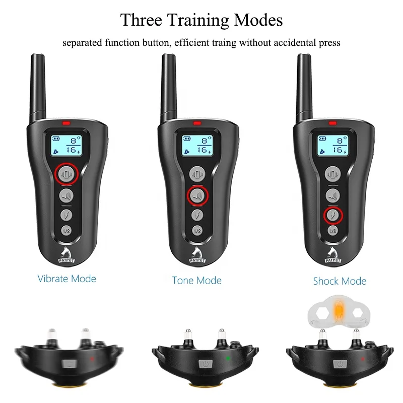 Humane Training Custom Plastic Shock Collars for Dogs-Waterproof Rechargeable Eco-Friendly Agility Training Collars