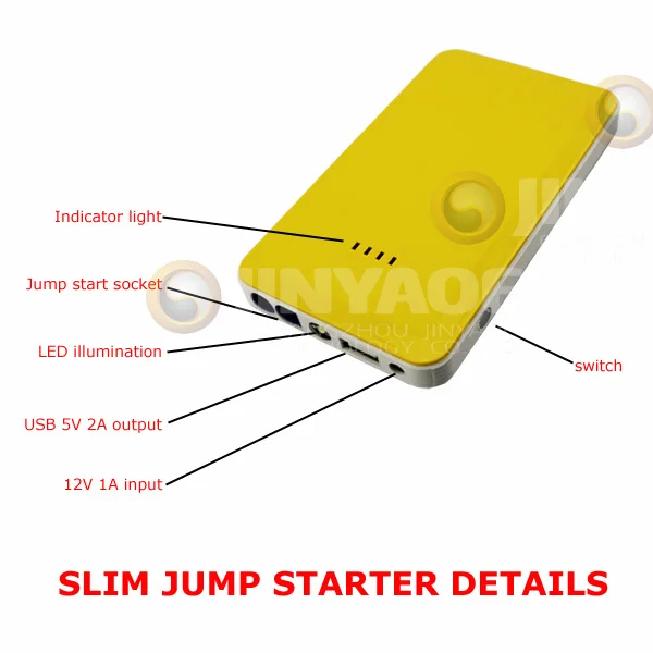 Портативное автомобильное пусковое устройство, 12 В, внешний аккумулятор для двигателя до 2,0 л