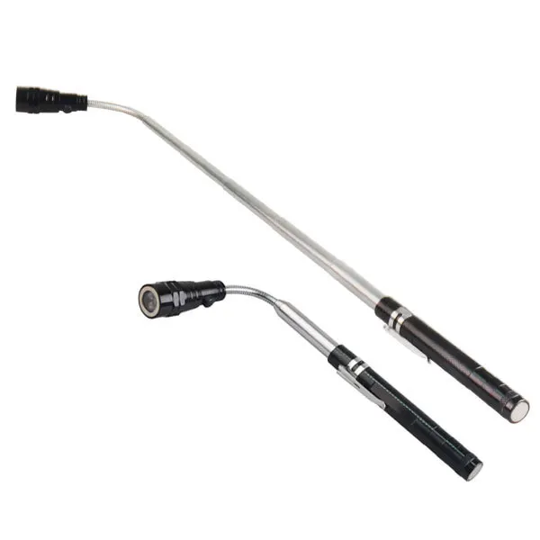 Magnetic Pick up Tool Lamp Work Light 3 LED Blue Telescopic Torch