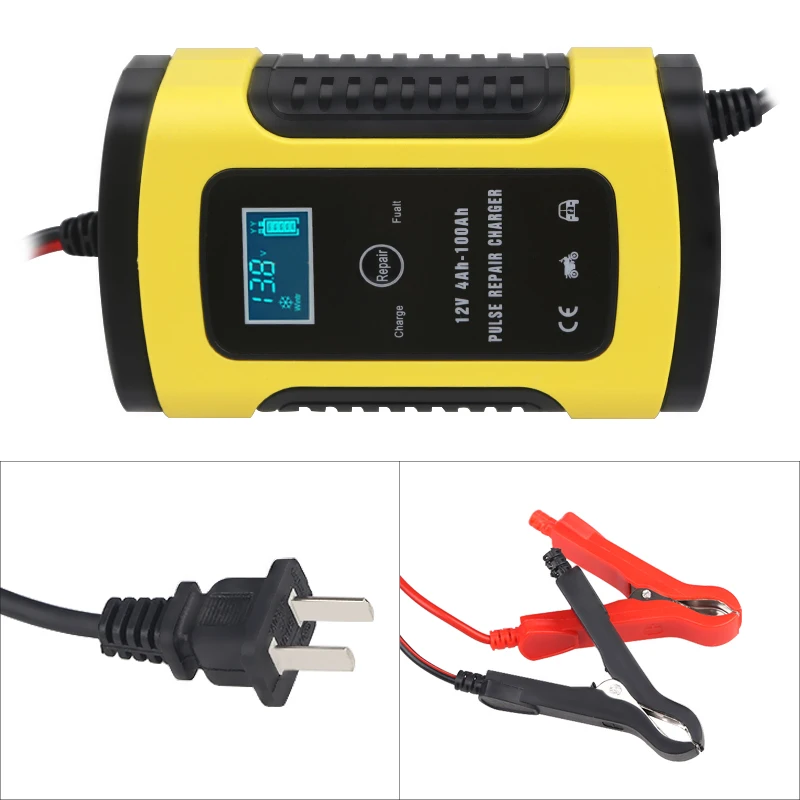 Universal 6a 12v Intelligent Smart Motorcycle Car Battery Pulse Charger Repair Type Lead Acid 4166