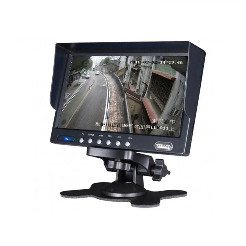 7 Inches TFT LCD Car Headrest Monitor With 2 AV Port Color Car Monitor