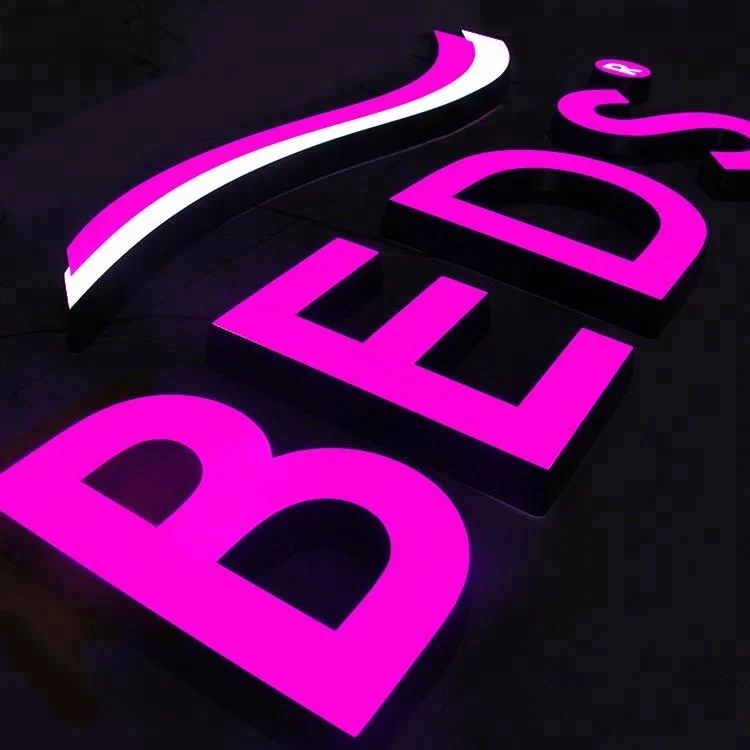 3 см толщина пользовательские 3d светодиодные подсветки пластиковые буквы акриловые буквы знак доска Акриловая вывеска