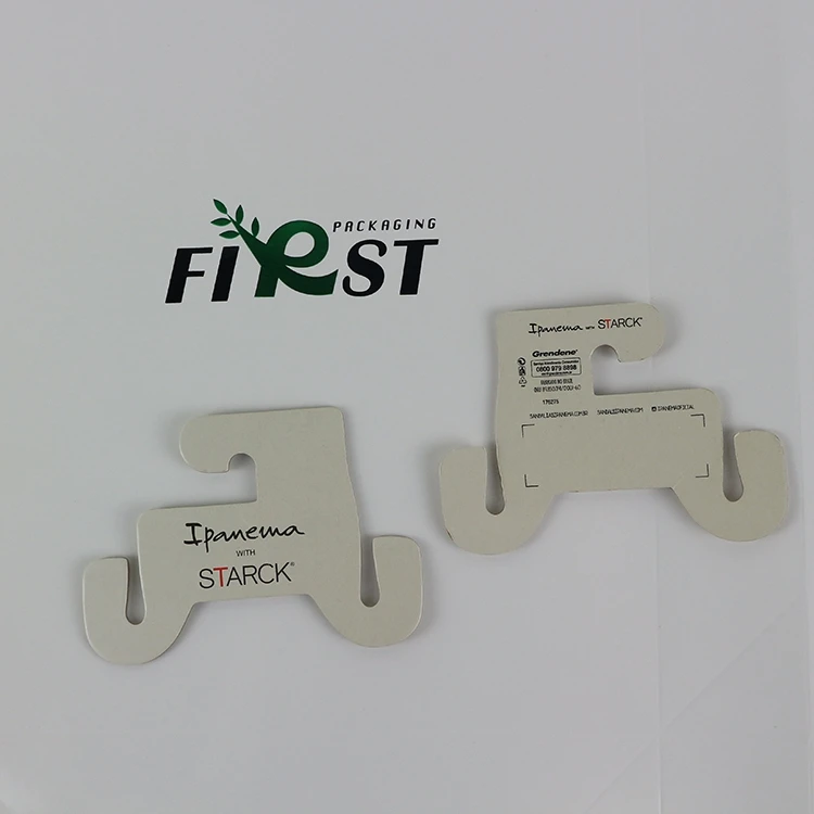 Custom Size Paper Cardboard Flip-Flops Hook Slipper Shoes Hanger with Custom logo