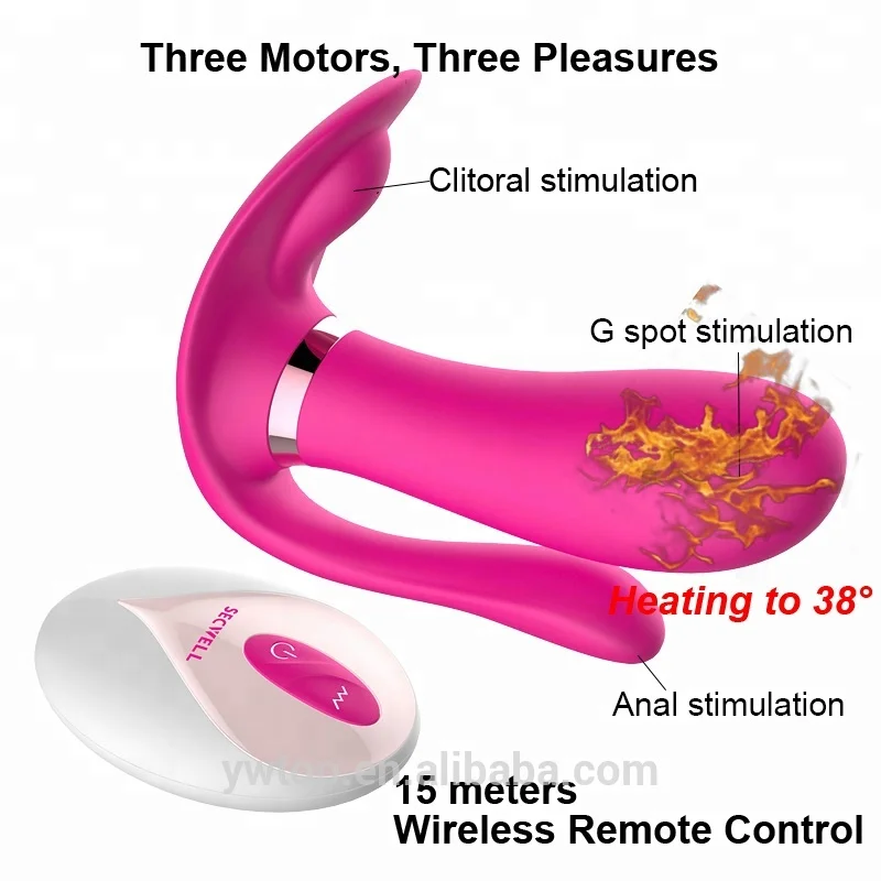 15 Meters Remote Control Strap On Dildo Vibrator Stimulate G Spot