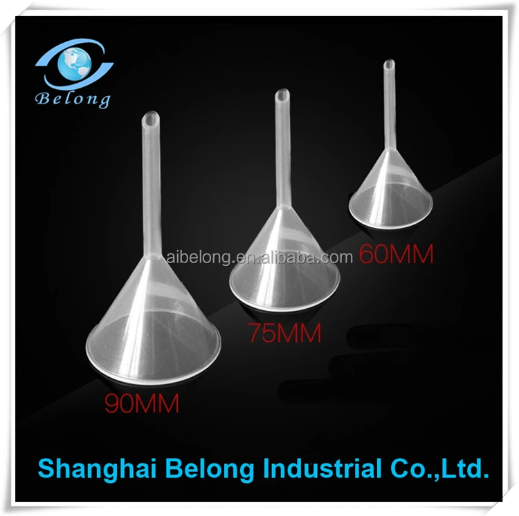IBLEONG Excellent Performance Different Sizes Transparent Laboratory Plastic Funnel 50 60 75 90 120 150mm