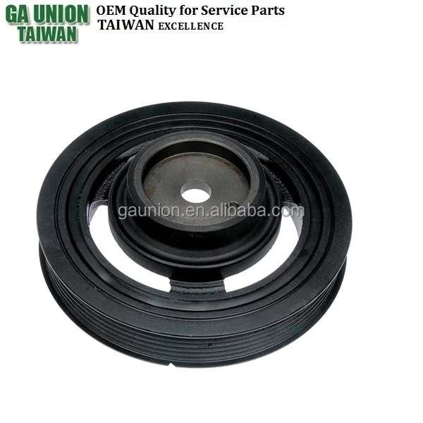 A-Premium Engine Harmonic Balancer Crankshaft Pulley - Compatible With Kia Optima, Rondo, Hyundai Santa Fe 2.7L V6