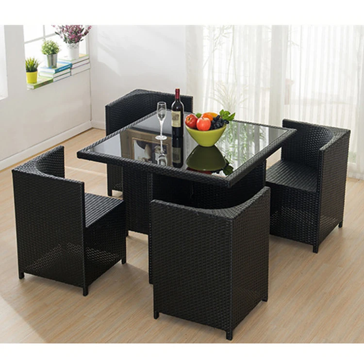 rattan chair and table set