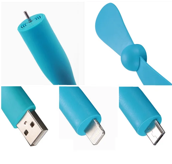 2016 оригинальный USB-вентилятор, небольшой портативный гибкий мини-вентилятор с otg-портом для iphone, портативная мощность ноутбука