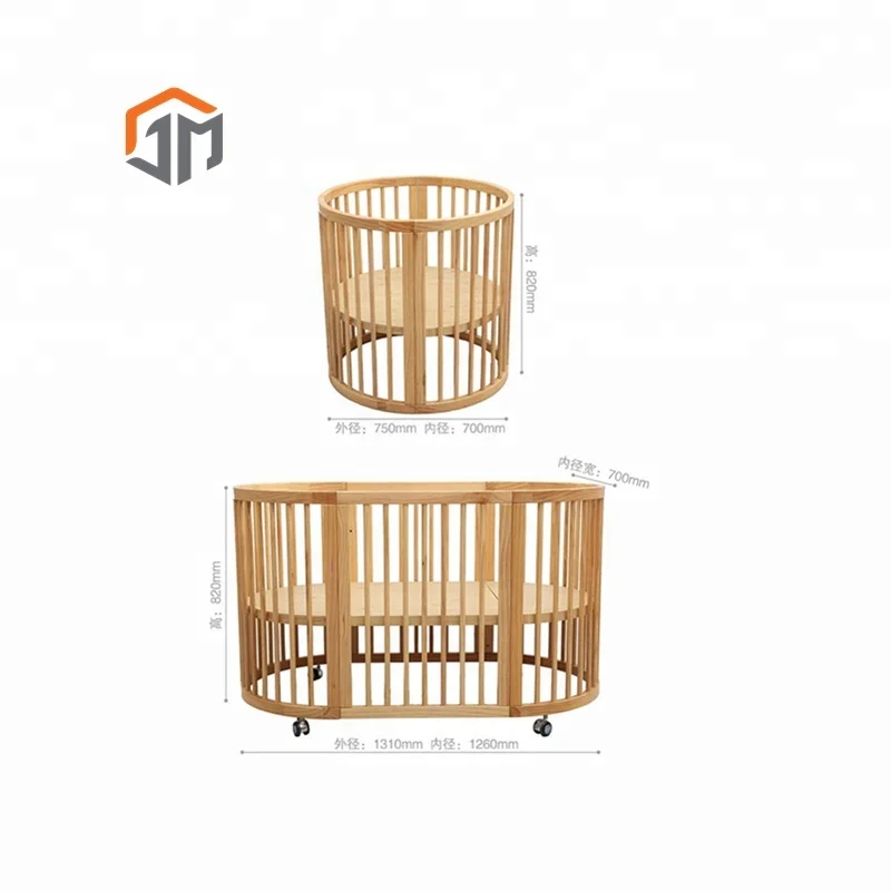 wooden baby bassinet