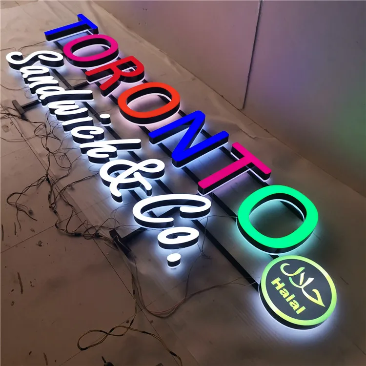 Wholesale Beautiful Acrylic Frontlit and Backlit Mini 3D Channel Letters -  China Face and Back Lighting and LED Sign price