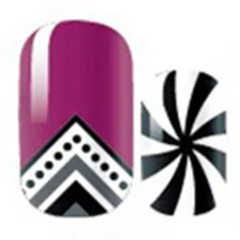 Purple Sexy Pattern Nail Arts Sticker 14 pcs set Waterproof Nail Decal Art Sticker Gel Polish
