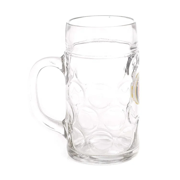 German Beer Glass Plastic Beer Stein Mug Custom 1liter Beer Mug with Handle