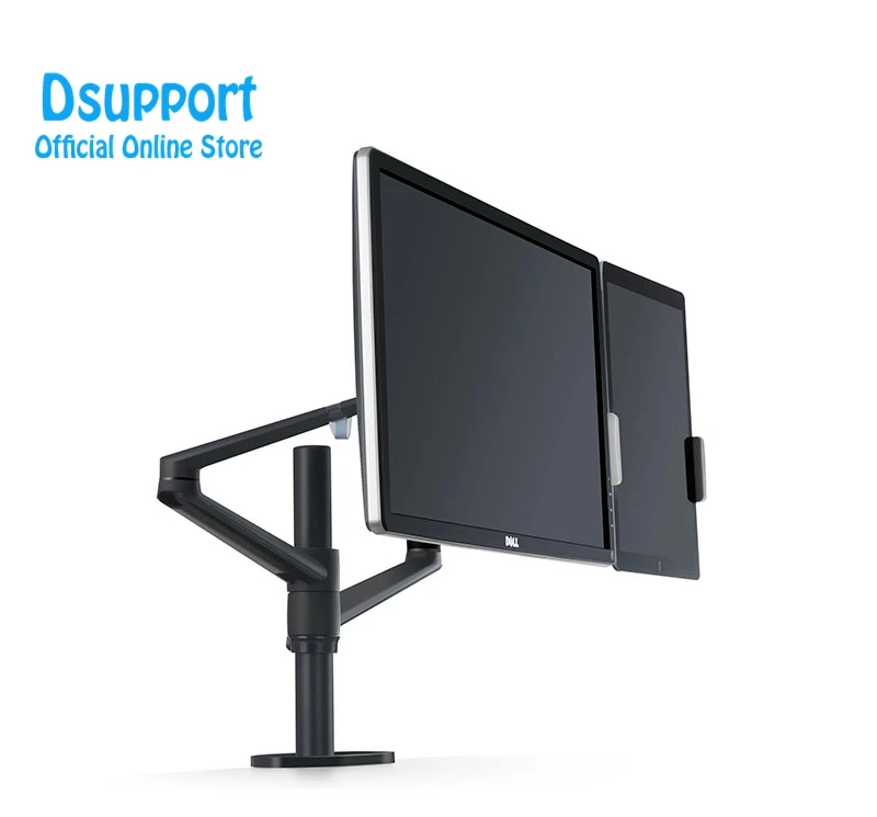 Ol-2 Aluminum Height Adjust 17-32 Inch Dual Screen Monitor Holder