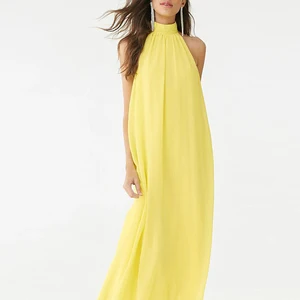 Women's Casual Maxi Dress With Mock Neck & Mesh Sleeves Breathable Solid Style Club Parties Long Dress