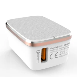 Настольное USB-зарядное устройство A1204Q с одним портом быстрой зарядки QC3.0 для сотового телефона Xiaomi/Huawei/Vivo