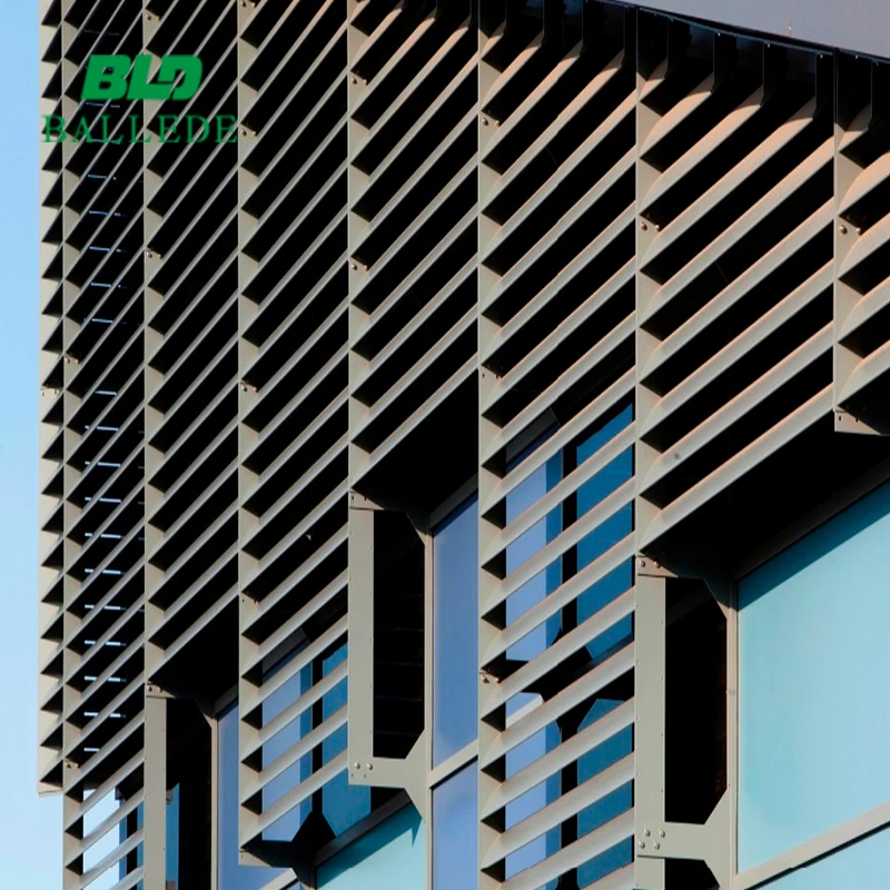Aluminium Fins Louvres for Building Window Facade Cladding