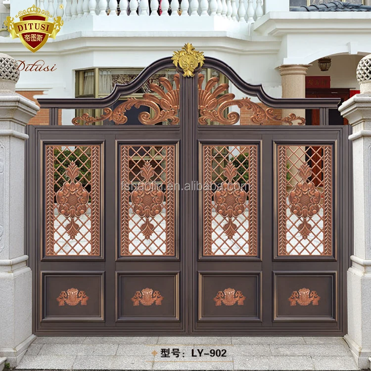 
Роскошные домашние и квартирные входные двери кованые железные ворота гриль дизайнерские садовые ворота LY-901 