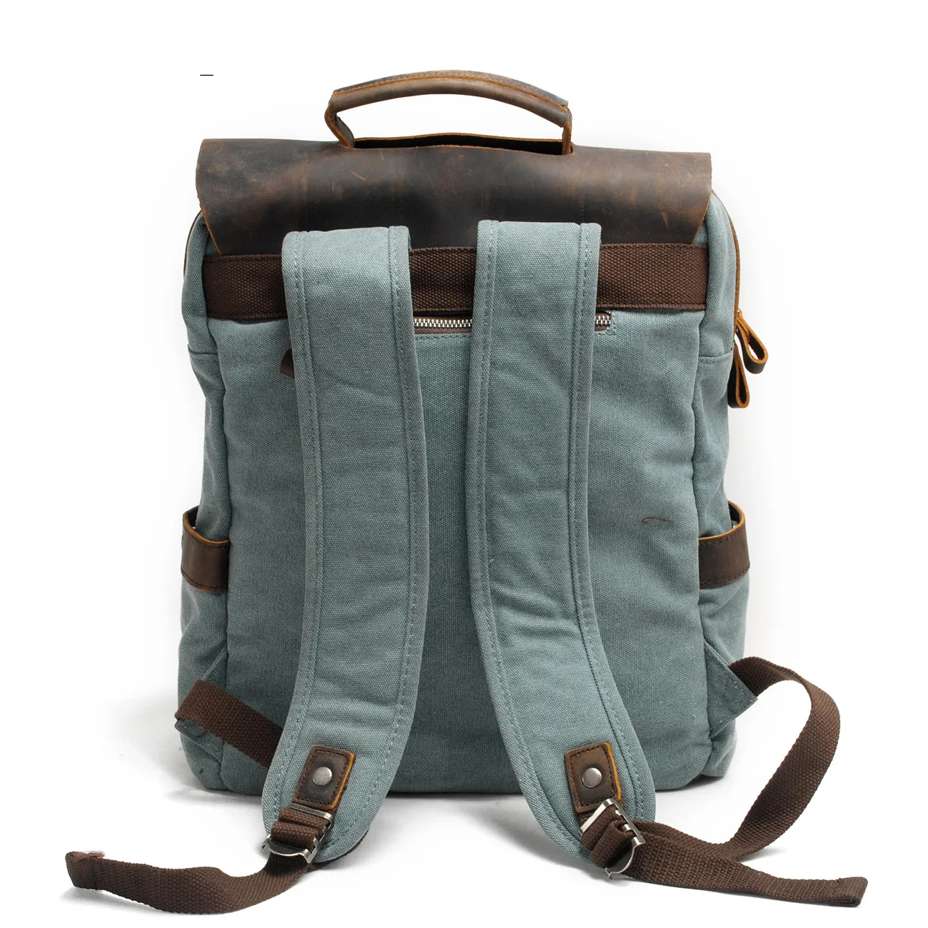 Men's Vintage Canvas Backpack College Style Backpack Wear-resistant Travel Bag Rucksack