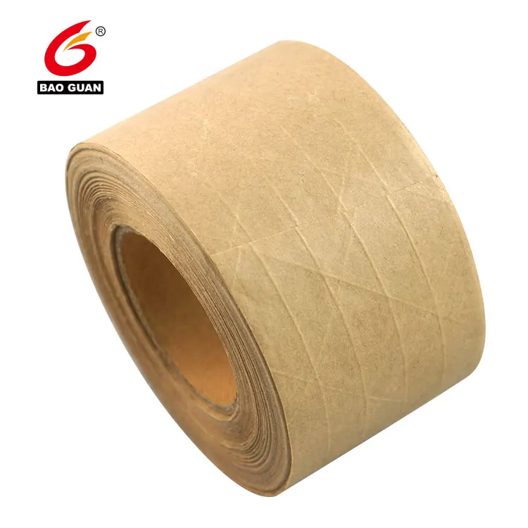 1Roll 76mm*50m Carton Sealing Wet Water Kraft Paper Tape, Tape