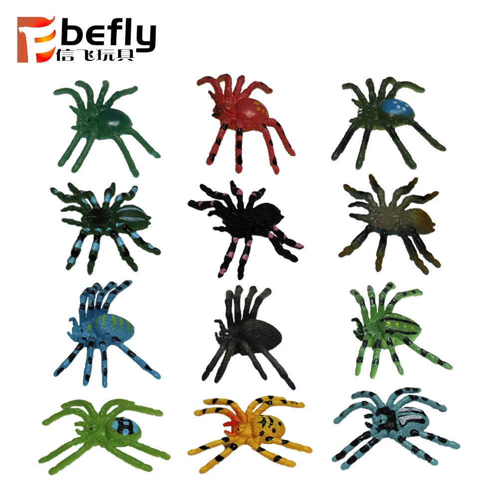 Details about   12 Plastic Spider Figures Kid Toy Arachnid Birthday Party Goody Bag Pinata Favor 