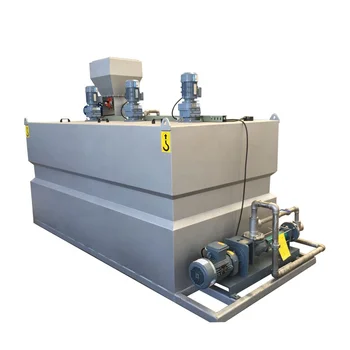 Automatic polymer preparation unit for industrial waste water sewage treatment plant