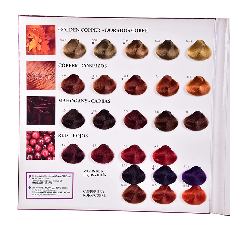 Color Chart for hair salons