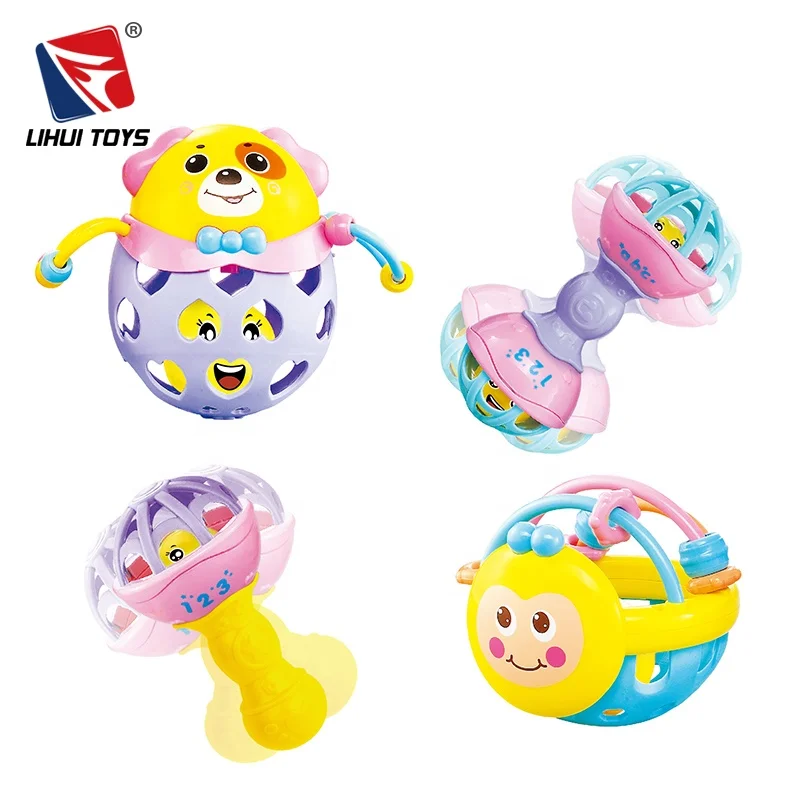 Soft Rubber Rattle Toys Baby Rattle Set