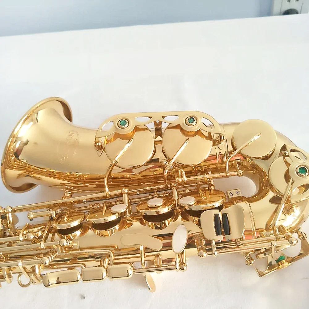 Factory Good Price Gold Lacquer Eb Alto Saxophone for Sale