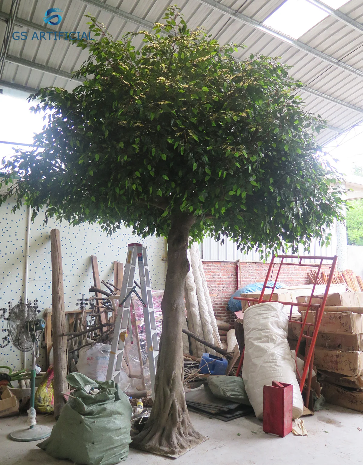 di alta qualità 4 metri albero di banyan artificiale albero ficus per  giardino parco commerciale decorazione