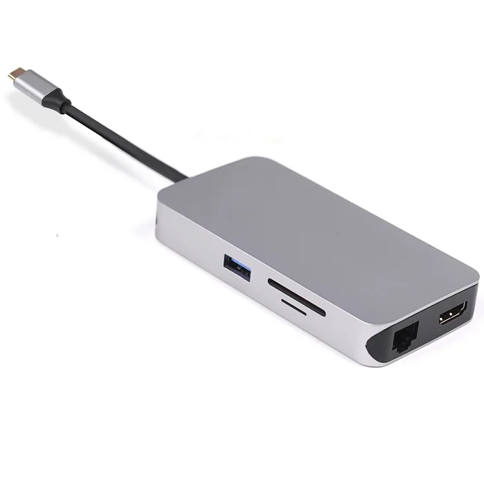 9 в 1 Модернизированная версия алюминиевый тип-c адаптер с Thunderbolt 3 4kHD USB C концентратором