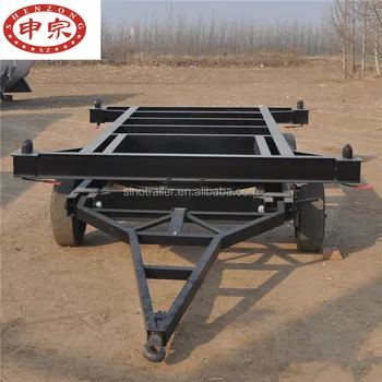 20ft container skeleton full low bed flatbed trailer chassis