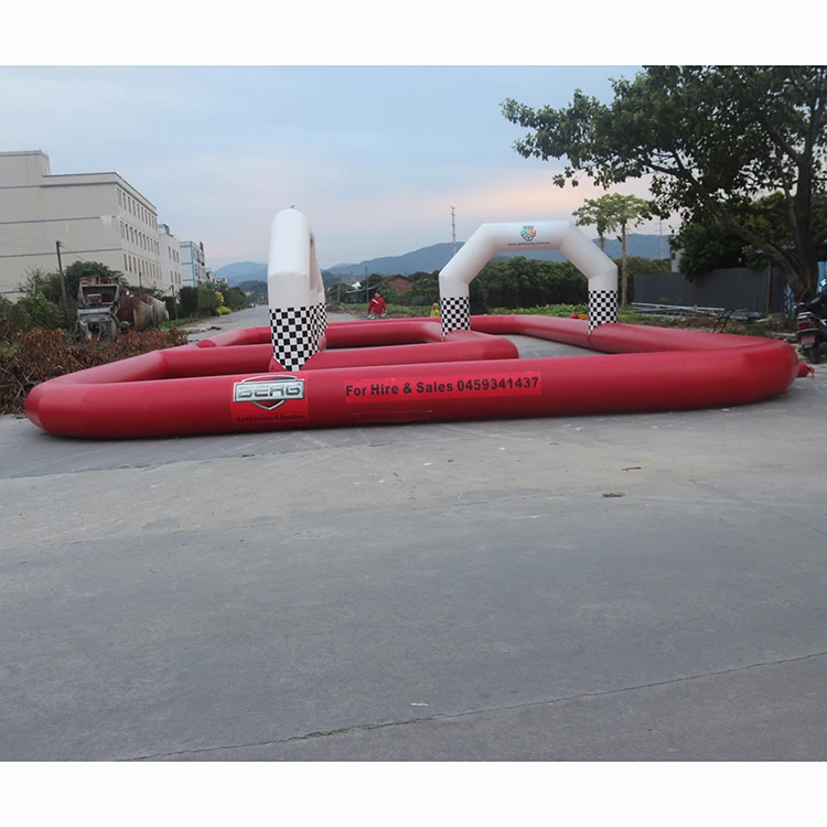 Brave Challenge Fast and Furious 10m Inflatable Race  Go Kart Car air Track