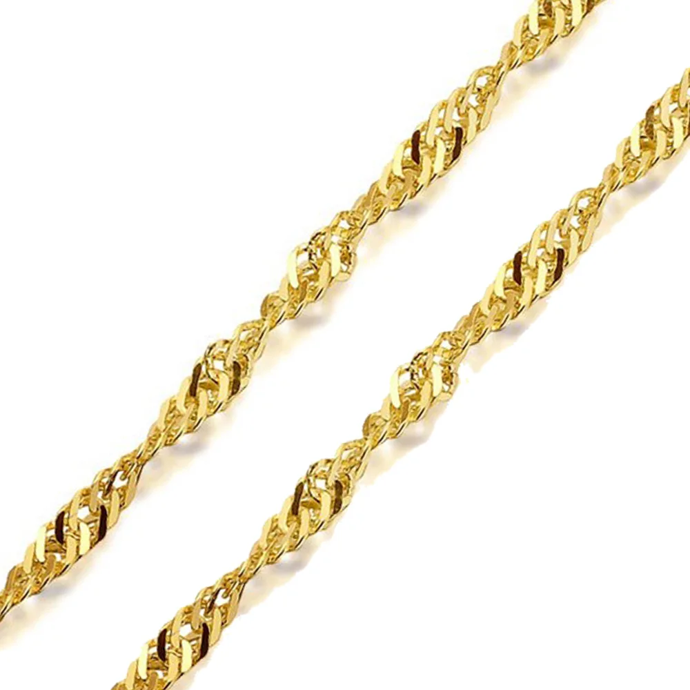 18k gold twisted chain